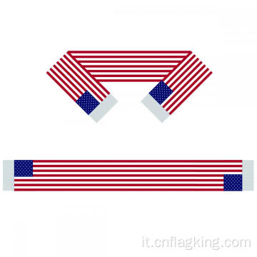 Sciarpa dei tifosi di calcio della sciarpa della squadra di calcio della bandiera degli Stati Uniti 15*150cm